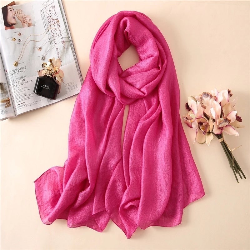 Autumn Fashion Travel Sunscreen Scarf Linen New Imitated Silk Scarves New Sweet Lady Shawl