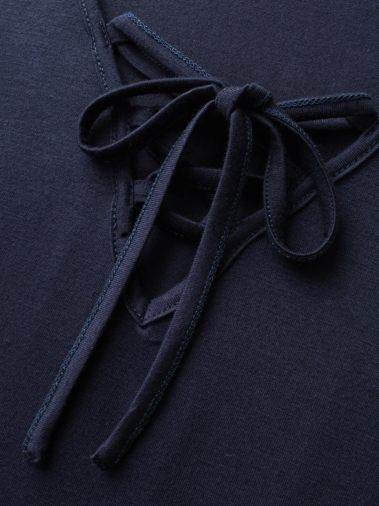 Solid Lace Up Pocket Midi Dress