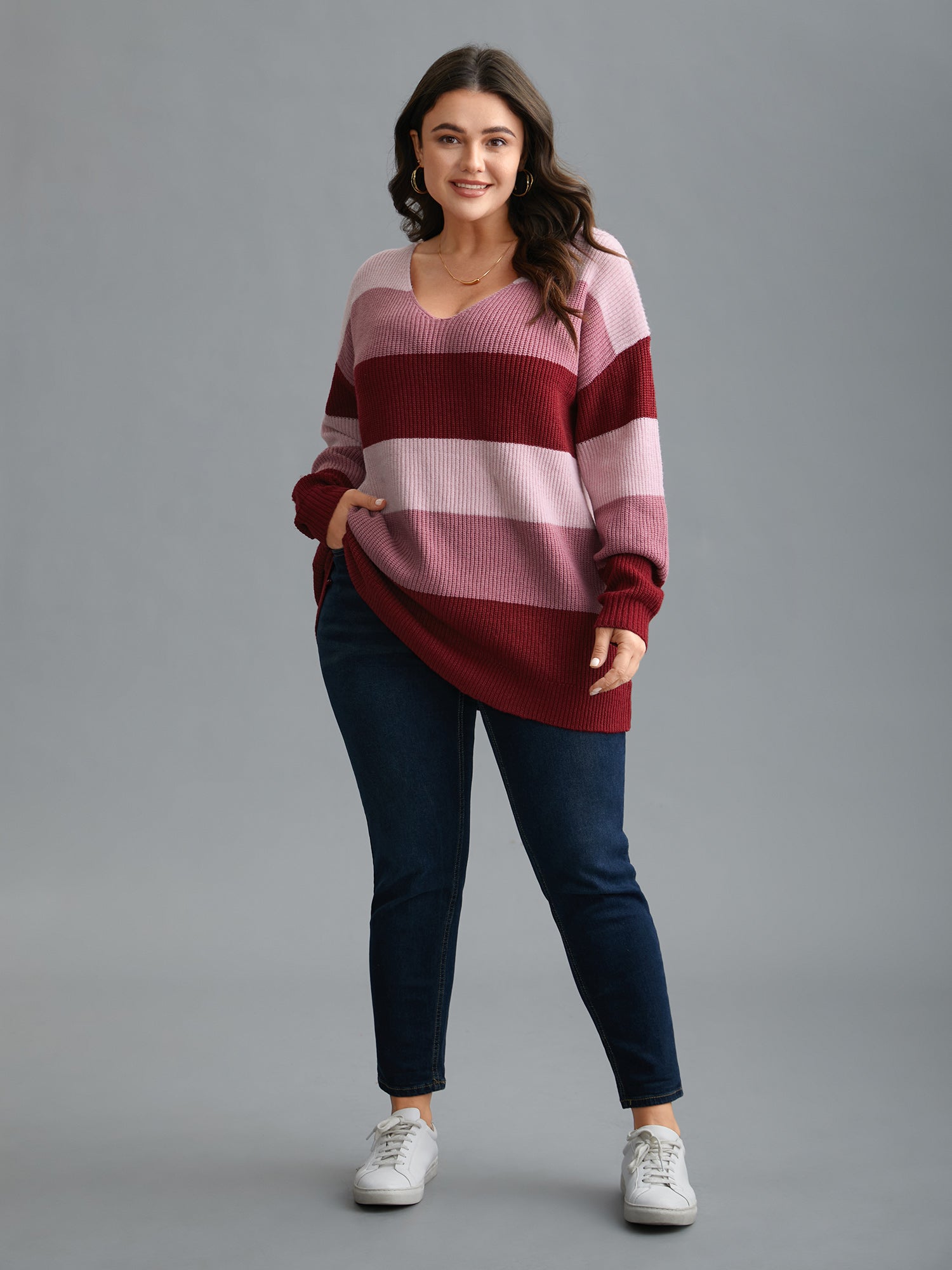 Supersoft Essentials Color Block Drop Shoulder Pullover