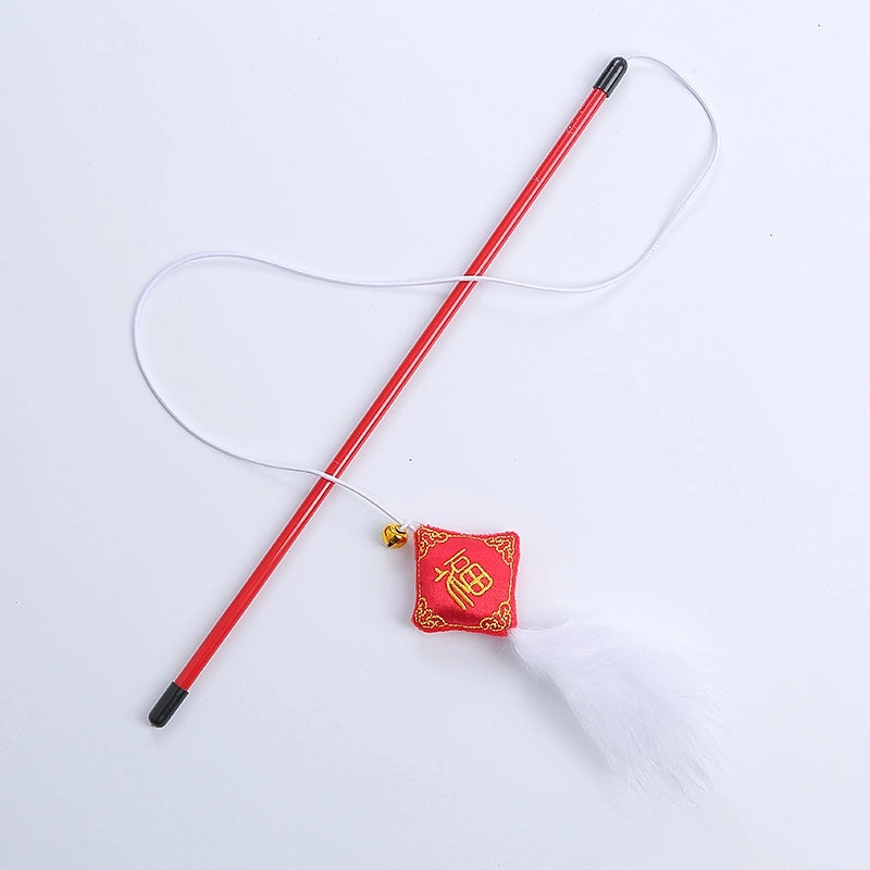 Pet Supplies Cat Toys New Year's Prosperous Series Funny Cat Stick