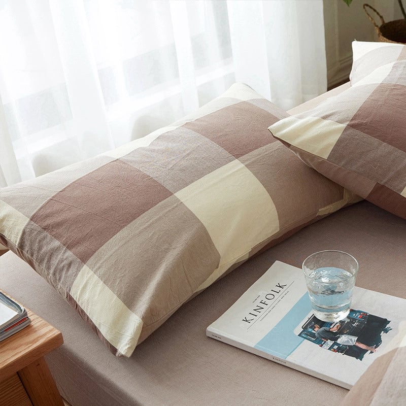 Casual Lattice Solid Color Cotton Pillow Cases Couch & Sofa Decor