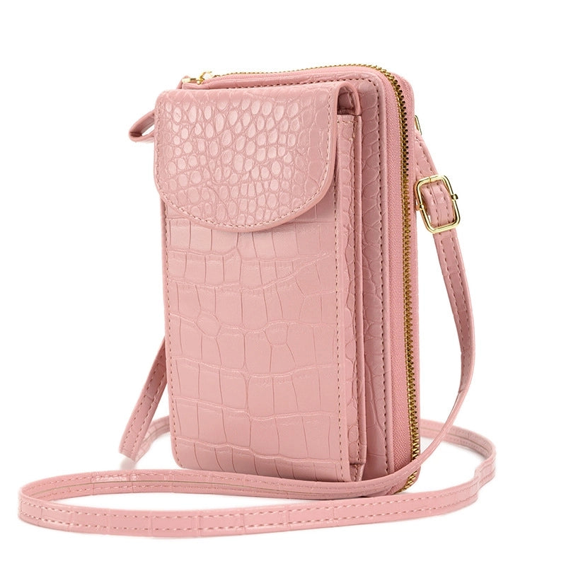 Women's All Seasons Pu Leather Solid Color Classic Style Square Flip Cover Phone Wallets