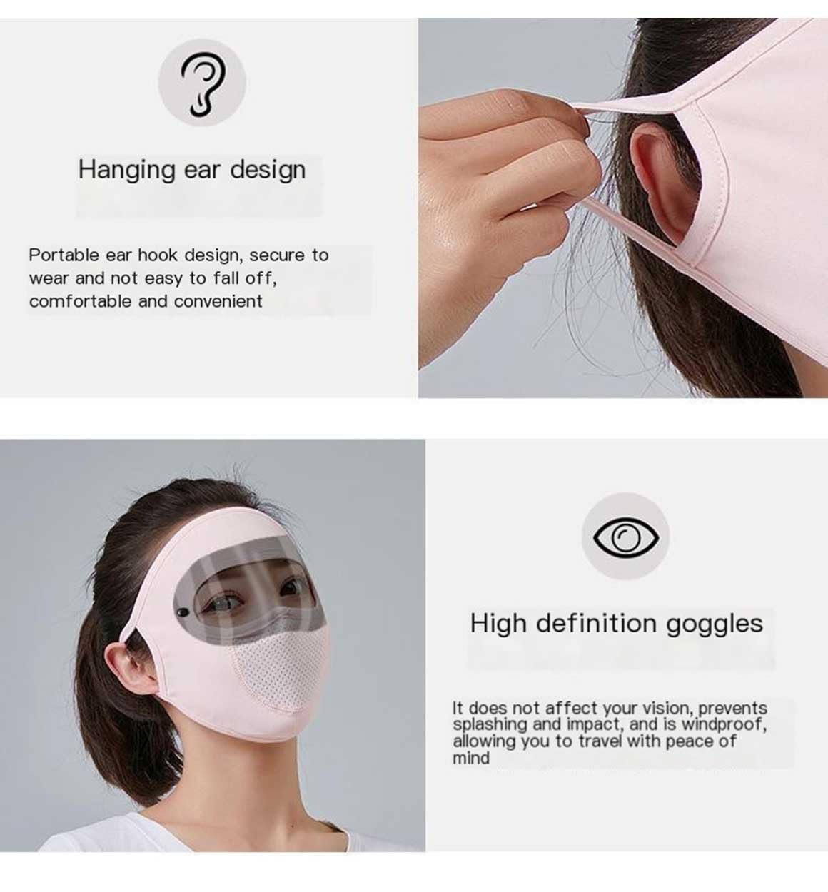 Breathable sun protection windproof mask