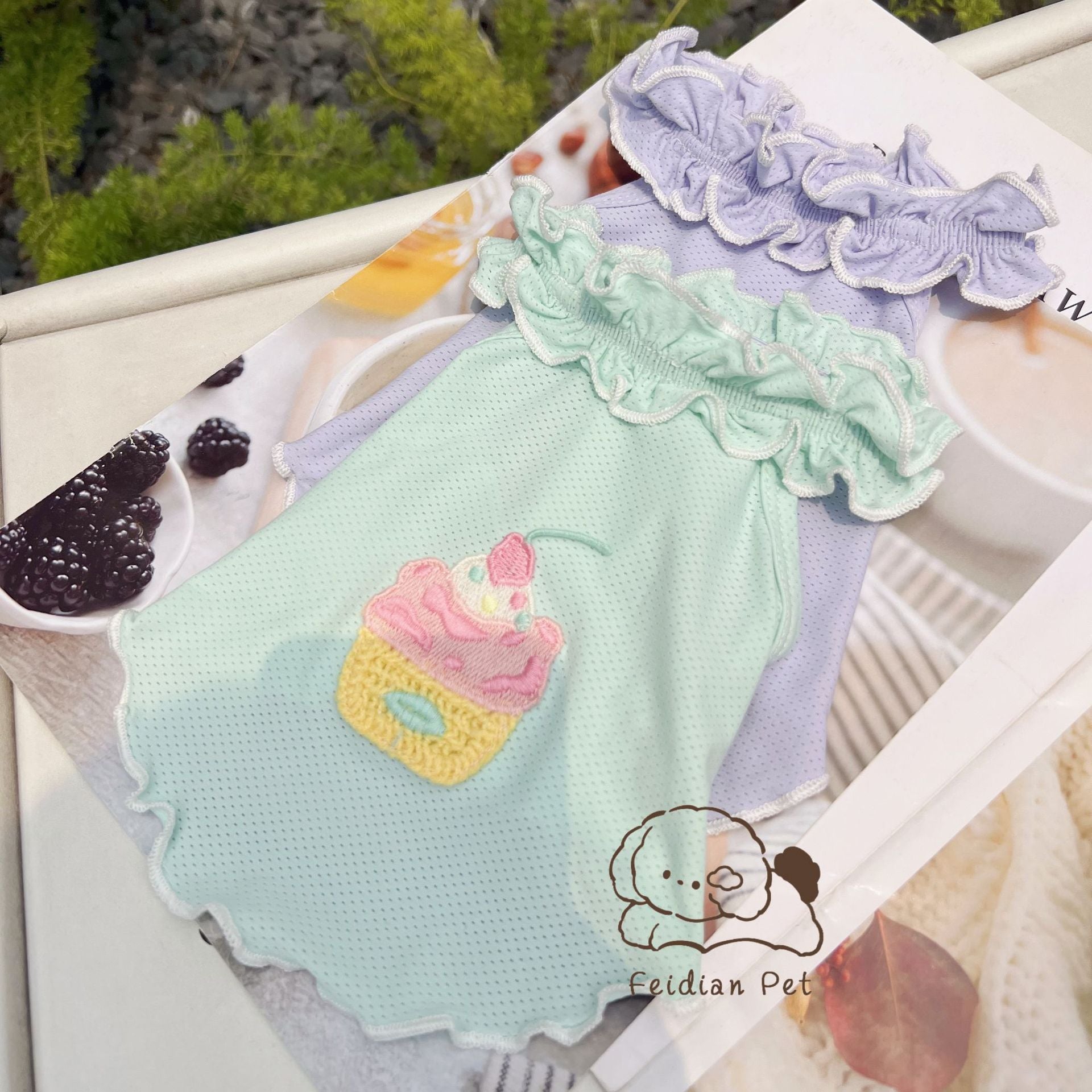 Cupcake Printed Breathable Dog Cat Vest