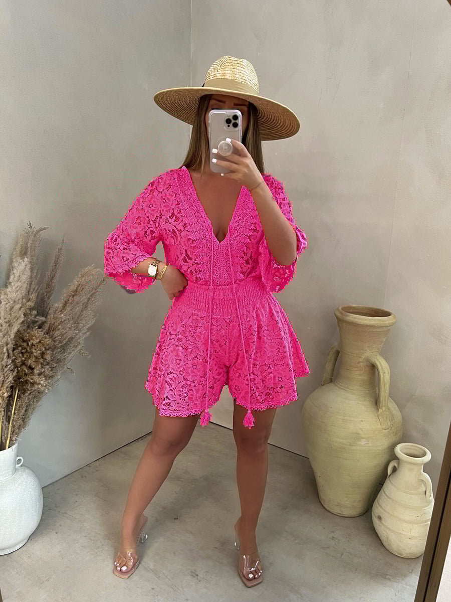 🌸 Limited time hot promotion | Casual cropped V-neck lace set
