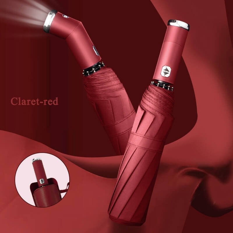🔥Free shipping🔥Automatic Umbrella Adjustable Rotating Flashlight Umbrella🔥Hot Sale🔥