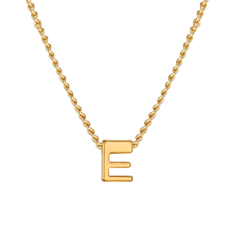 Elegant Letter 201 Stainless Steel 18K Gold Plated Pendant Necklace