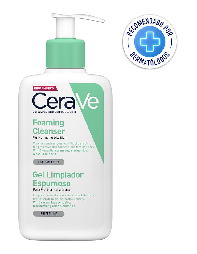 Limpiador de facial gel limpiador espumoso Cerave para acné