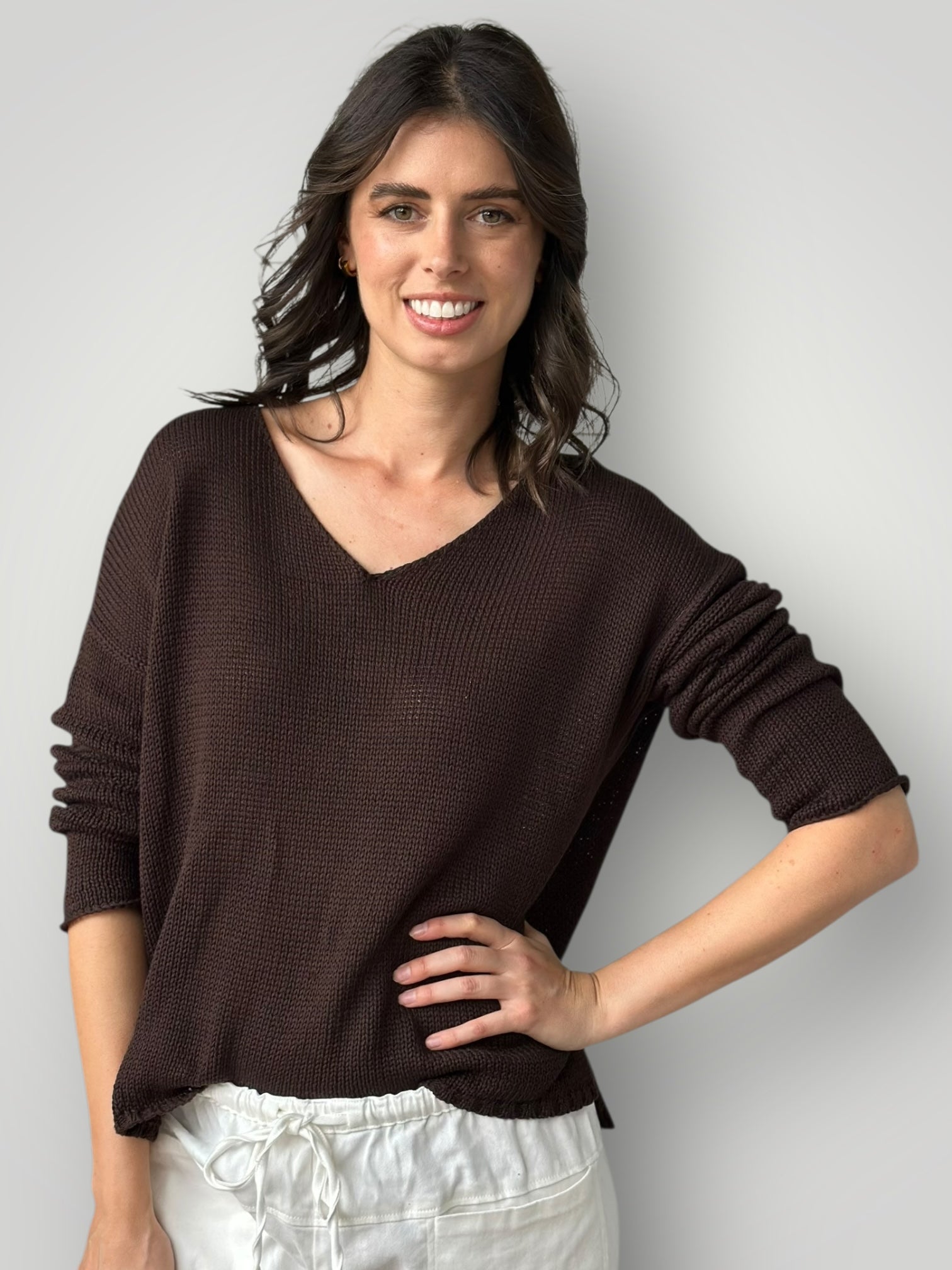 jamie knit-chocolate cotton