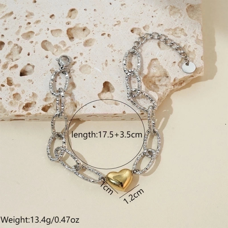 Hip-Hop Minimalist Commute Geometric 304 Stainless Steel 14K Gold Plated Bracelets In Bulk