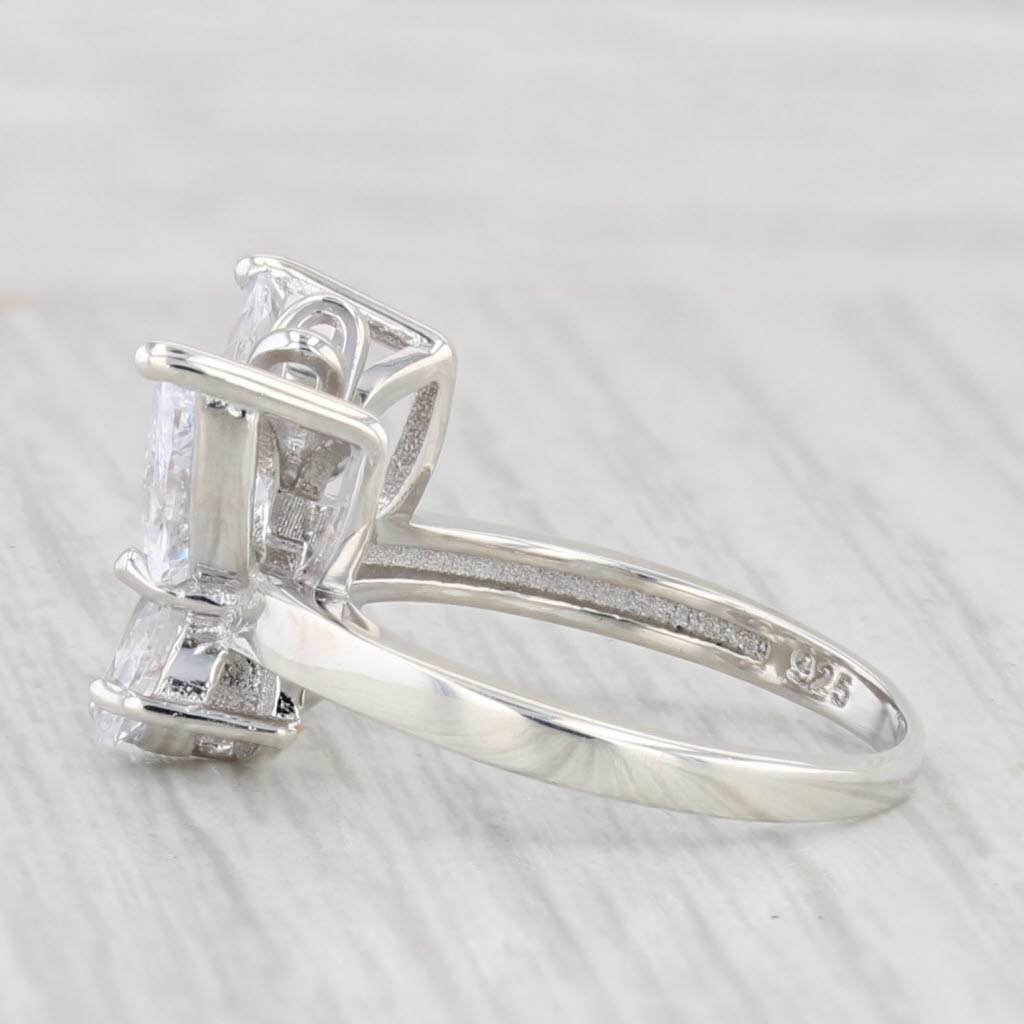 1.72ctw Cubic Zirconia Butterfly Ring Sterling Silver Size 5.25