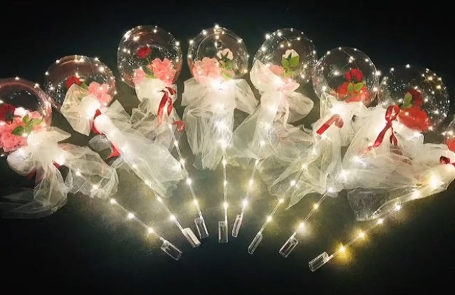 LED BALLOON ROSE BOUQUET( 2 Pcs)