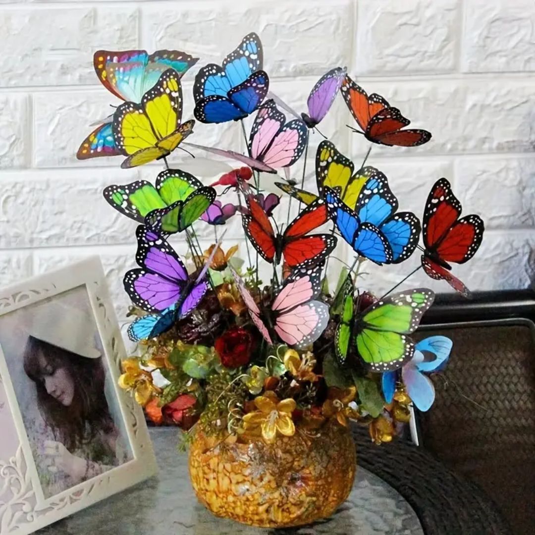 Butterfly Stakes Garden - 10 CM. 12 CM. 15 CM Mix