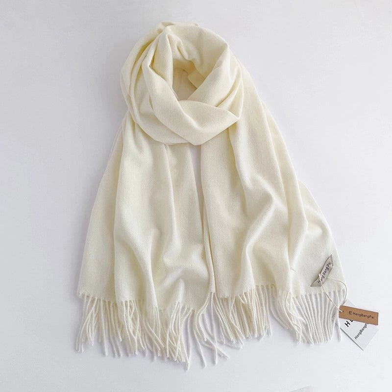 Unisex Casual Basic Solid Color Imitation Cashmere Scarf