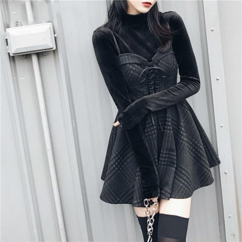 PUNK ROCK PLATED DRESS