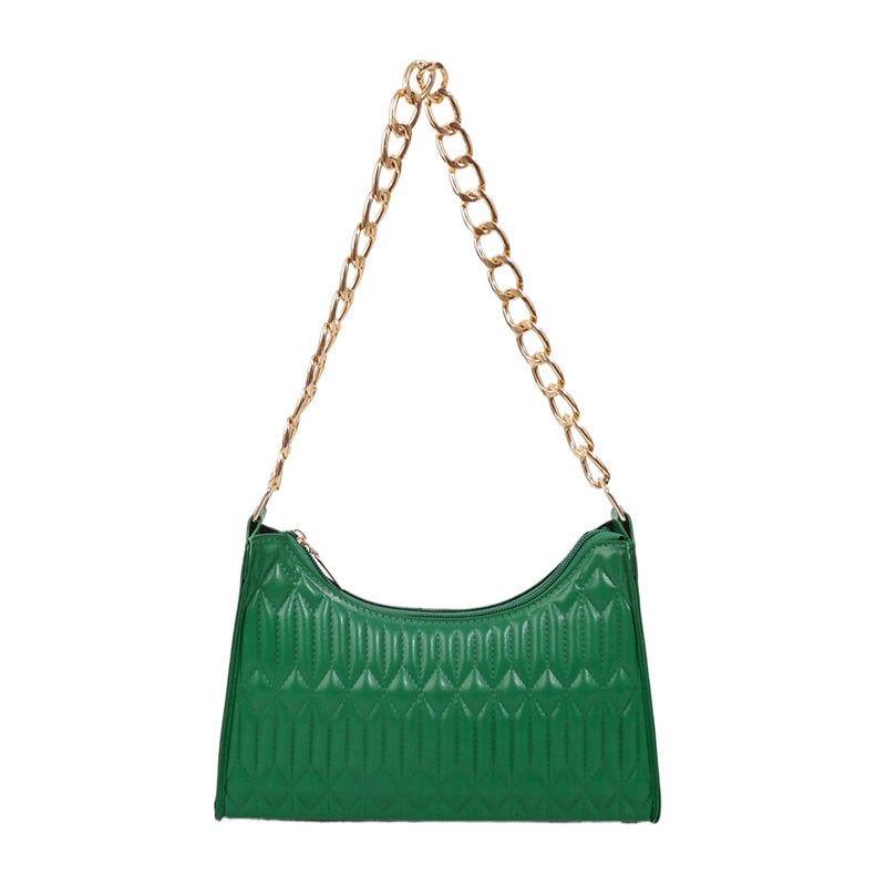 Women's Pu Leather Solid Color Classic Style Square Zipper Shoulder Bag