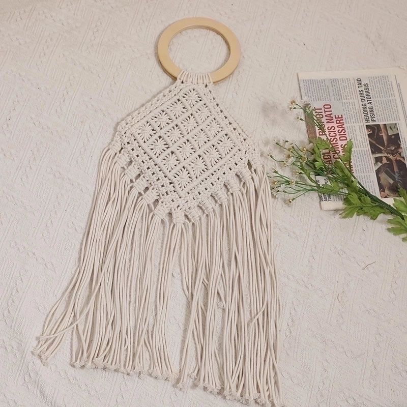 Women's Medium Polyester Solid Color Vintage Style Classic Style Square Open Straw Bag