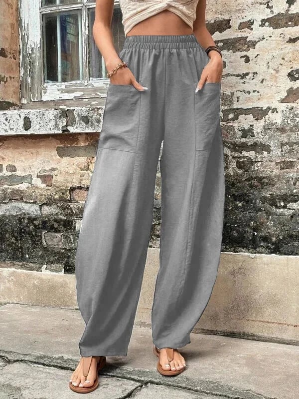 🔥49% OFF🔥Women's Pocket Casual Elastic Pants
