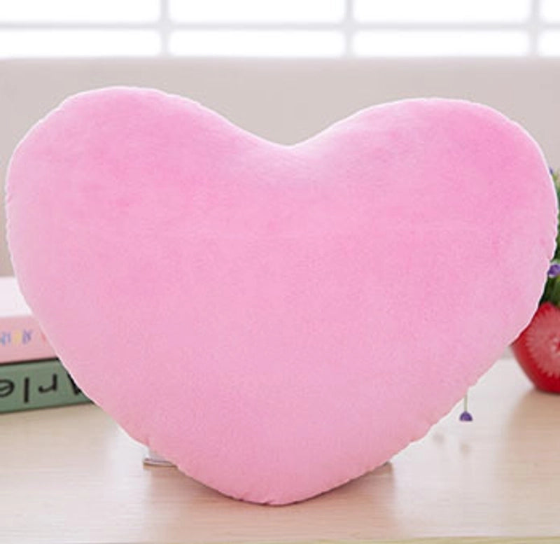 Cute Heart Shape Solid Color Pp Cotton Throw Pillow