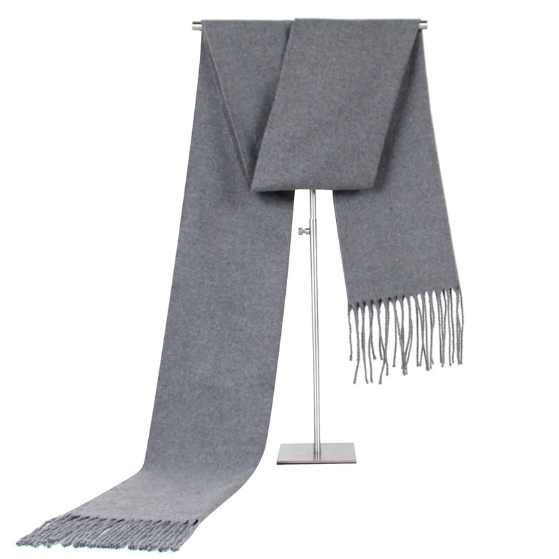 Autumn And Winter Designed New Low Price Simple Color Men's Scarf Cashmere Tassel Scarf Gift