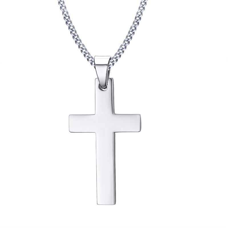 Jewelry Minimalist Cross 201 Stainless Steel Plating Stainless Steel Necklaces
