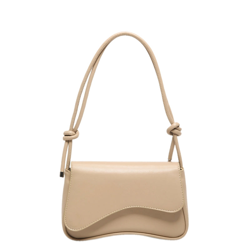 Women's Pu Leather Solid Color Streetwear Square Flip Cover Shoulder Bag Underarm Bag