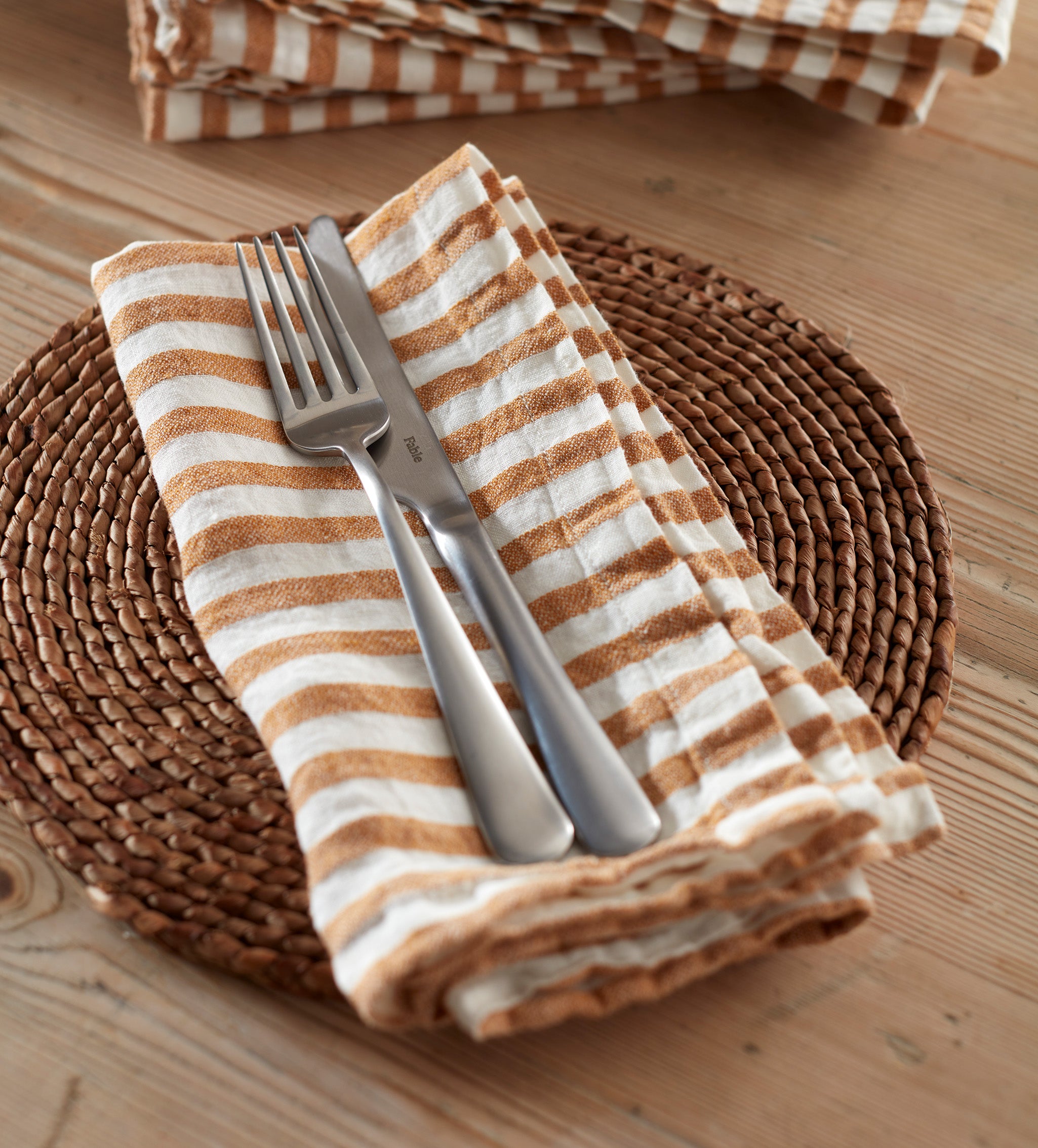 Mid Stripe 100% Linen Napkins