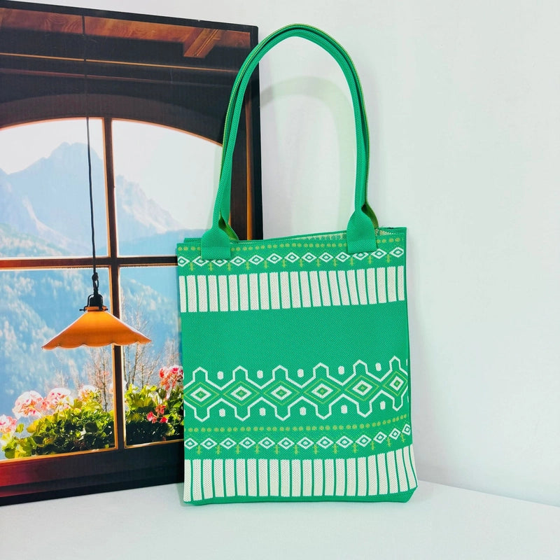 Women's Large Polyester Geometric Streetwear Square Open Handbag
