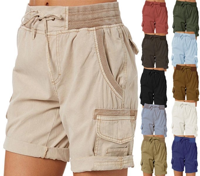 🔥Oferta del Último Día🔥Pantalones Cortos Sueltos Casuales de Cintura Alta para Mujer