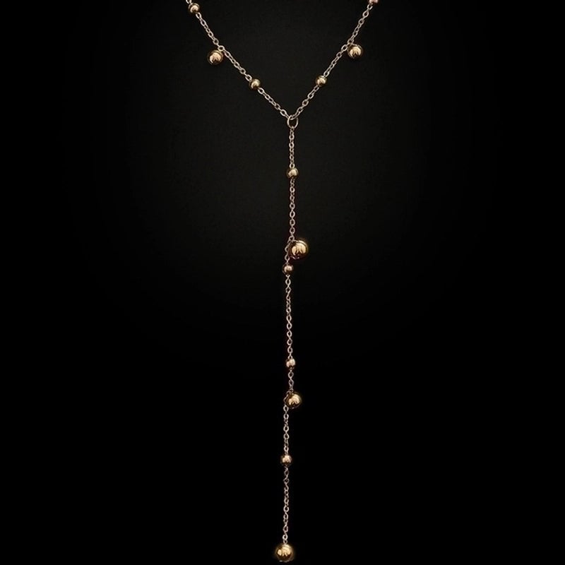 Minimalist Solid Color Titanium Steel Long Necklace