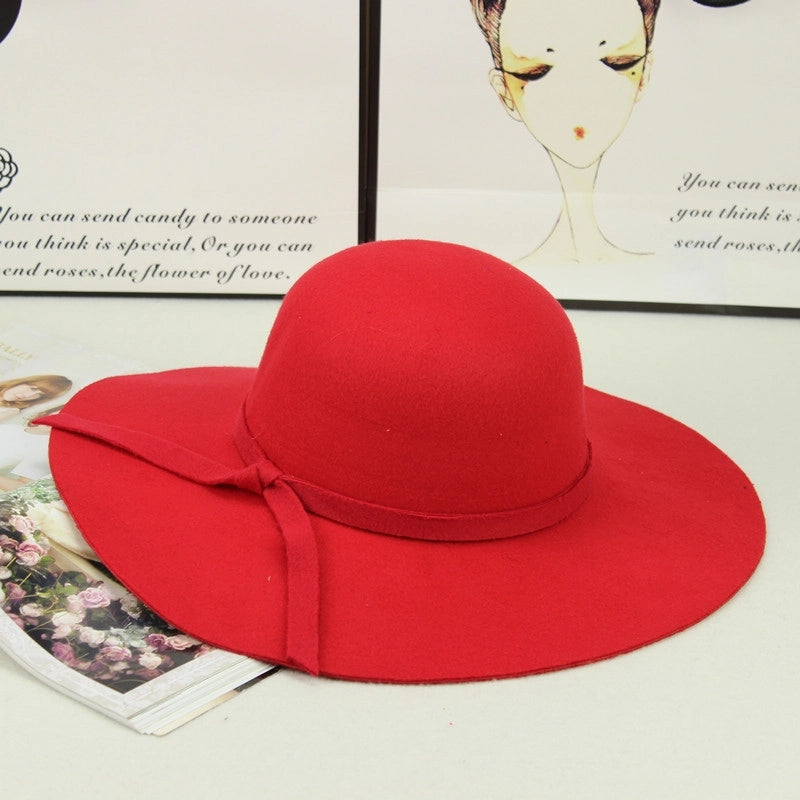 Ladies Along The Wool Autumn Hat Fashion Wind Wool Hat Autumn And Winter A Generation Of Hair