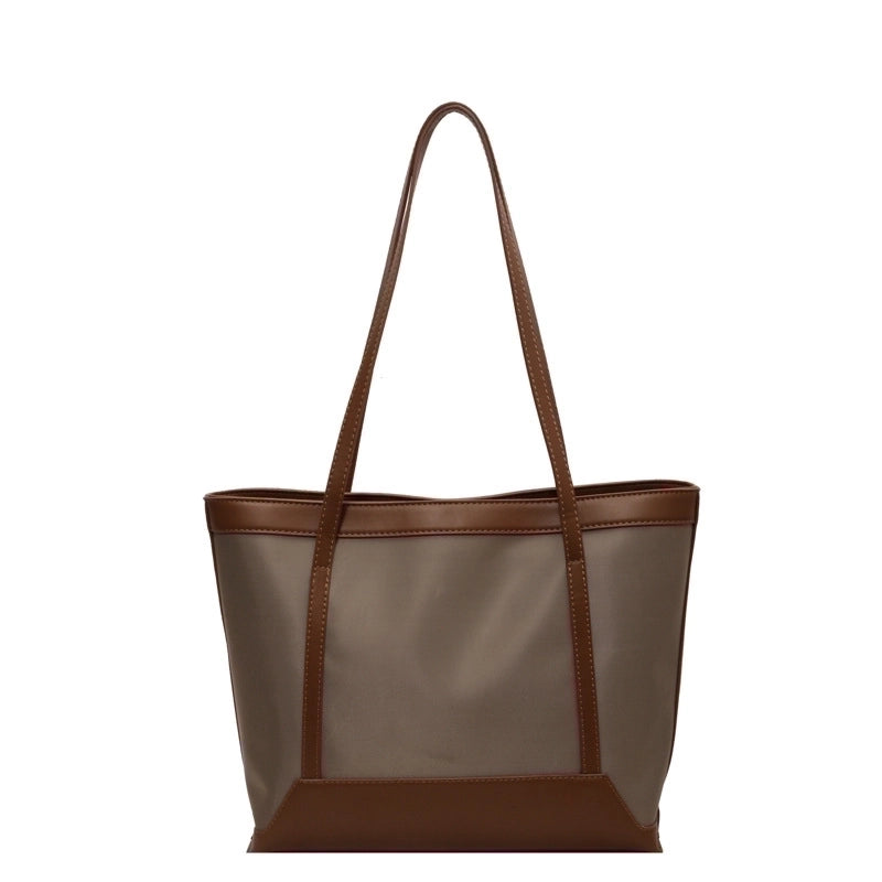 Women's Large Cloth Solid Color Classic Style Square Zipper Shoulder Bag