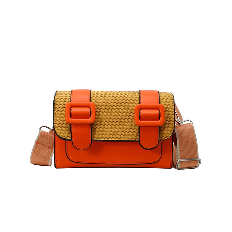 Women's Medium Pu Leather Solid Color Classic Style Streetwear Square Flip Cover Crossbody Bag