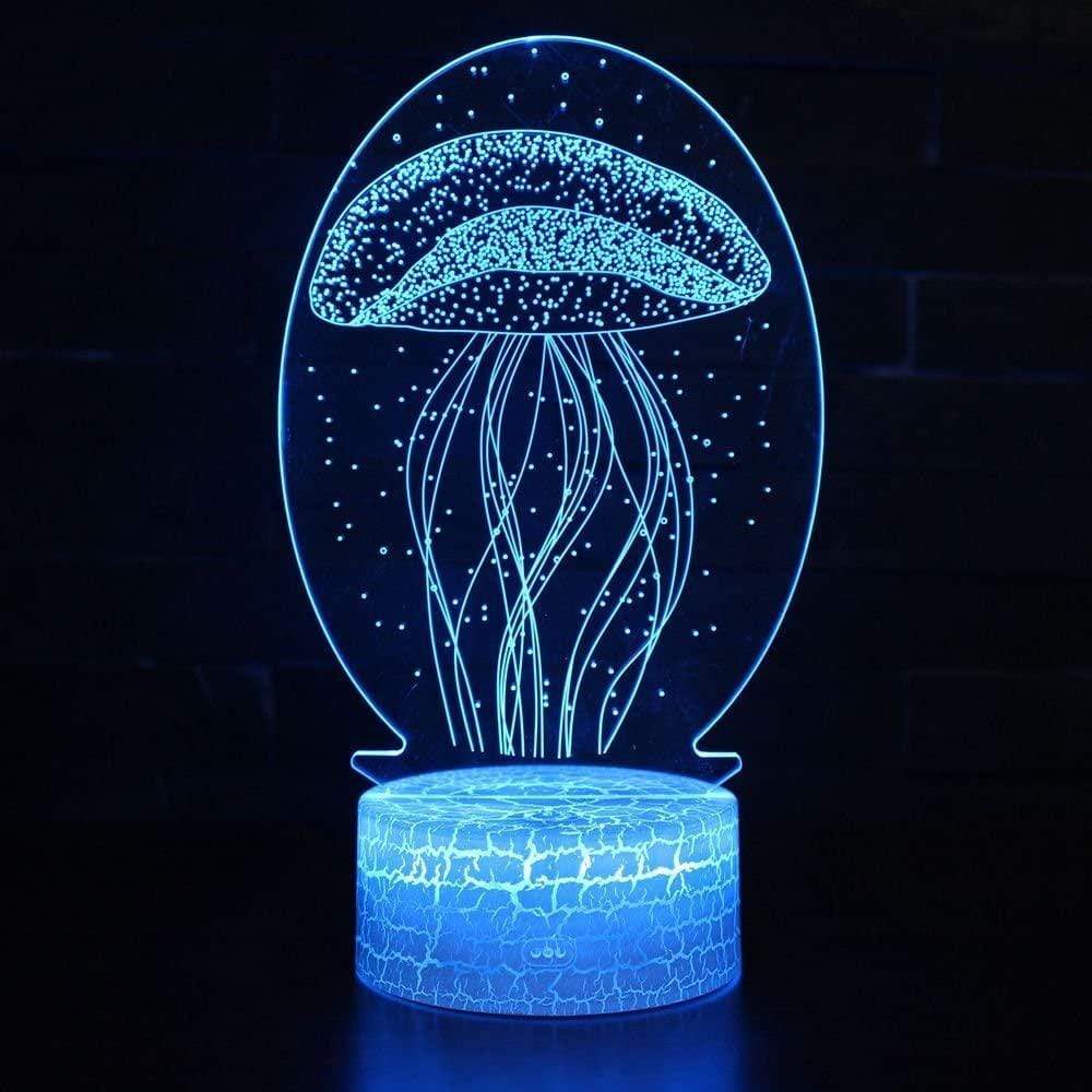 3D JELLYFISH NIGHT LIGHT LAMP