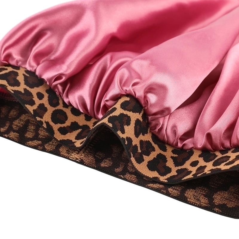 Women's Basic Minimalist Leopard Printing Eaveless Beanie Hat