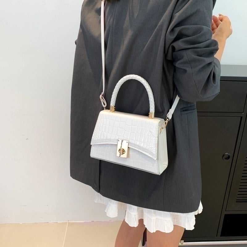 Women's Medium Summer Pu Leather Vintage Style Streetwear Square Bag