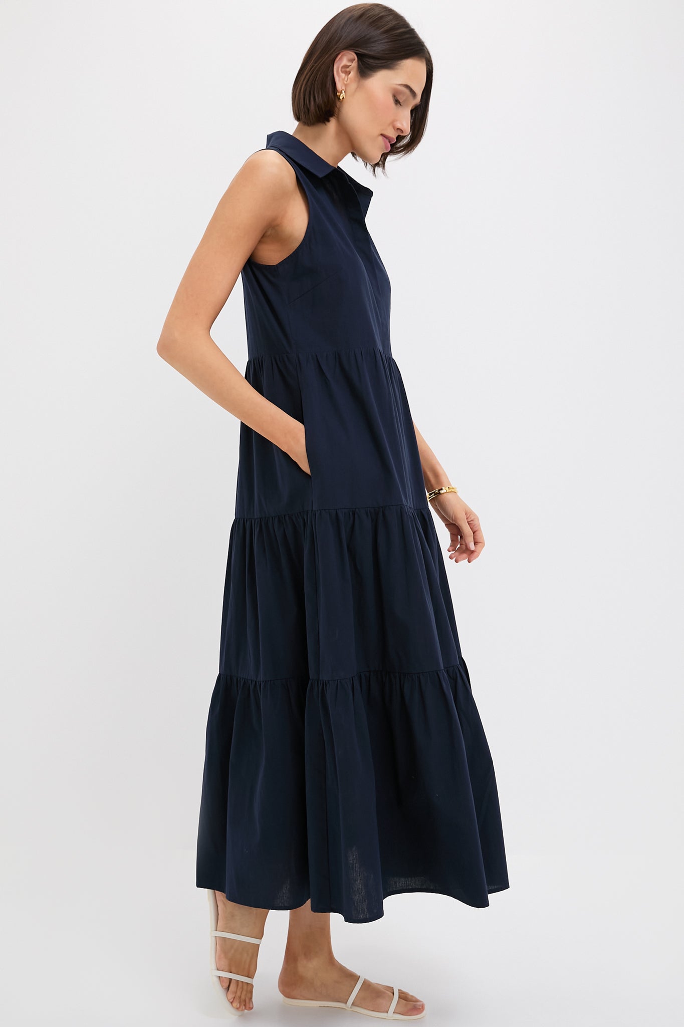 Navy Sleeveless Mabel Maxi Dress