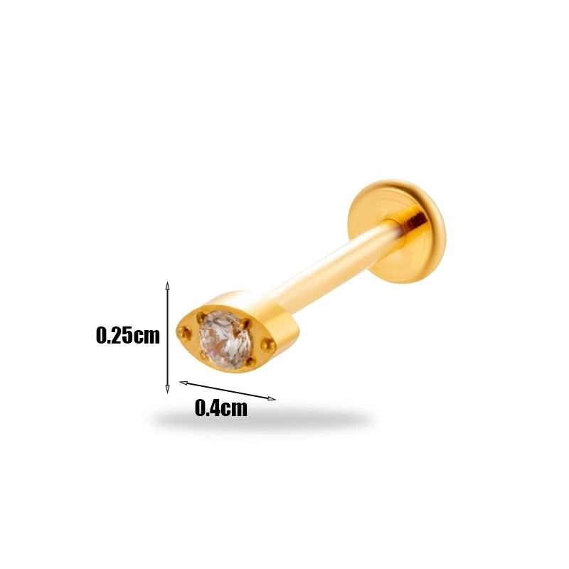 1 Piece Ear Cartilage Rings & Studs Minimalist  Flower Butterfly Pure Titanium Plating Inlay Zircon