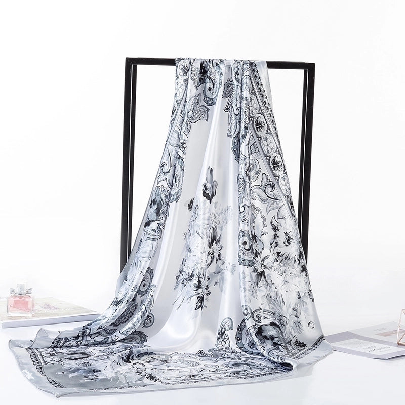 Women's Casual Vintage Style Ethnic Style Paisley Satin Printing And Dyeing Silk Scarf