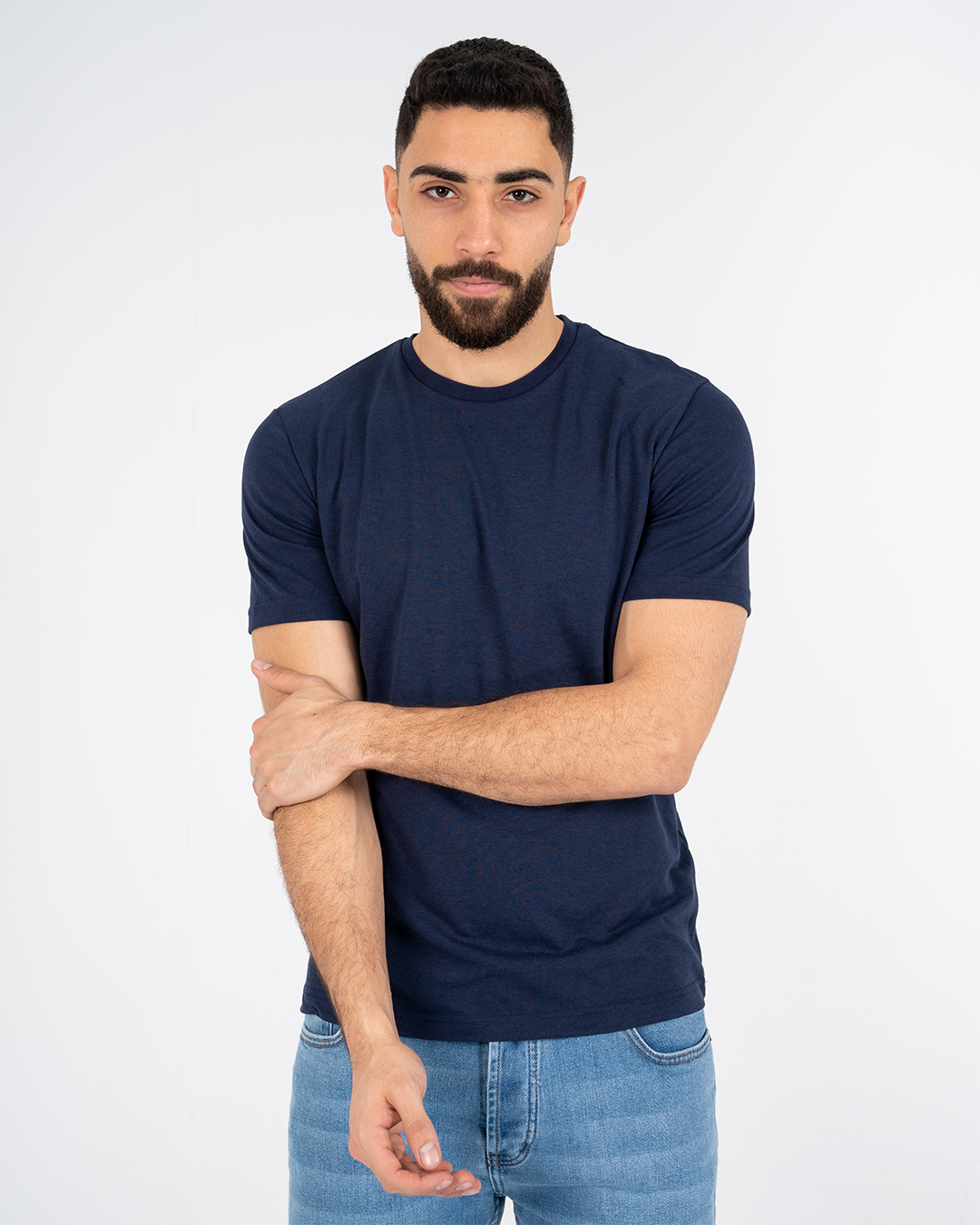 Men Round Neck T-Shirt Half-Sleeves