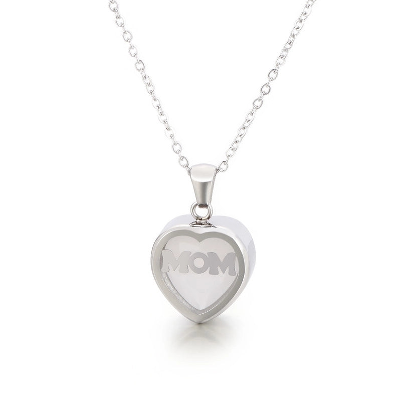 Stainless Steel Titanium Steel 18K Gold Plated Fashion Plating Heart Necklace
