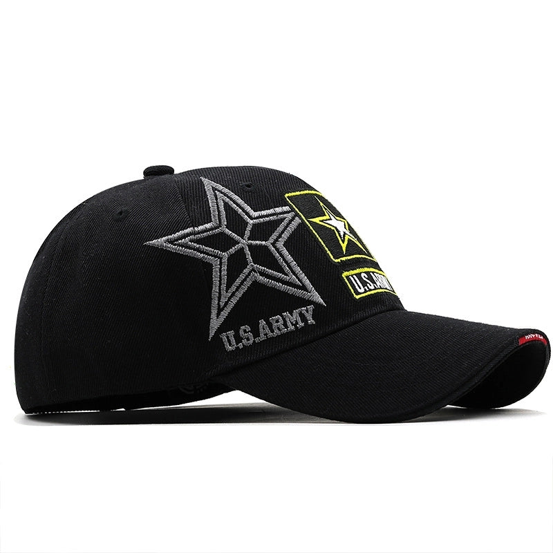 Simple Fashion US Five-star Personalized Baseball Cap Men's And Women's Casual Peaked Cap Sun-proof Outdoor Military Style Hat