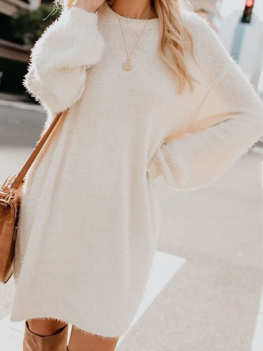 Plush Sweater Dress(8 colors)