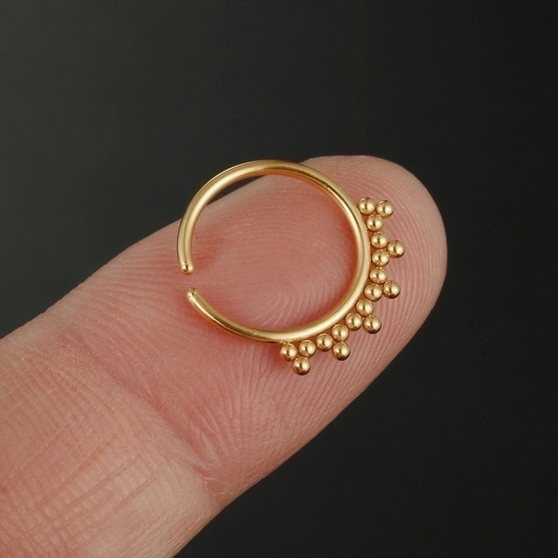 Minimalist Geometric Stainless Steel Plating Nose Ring