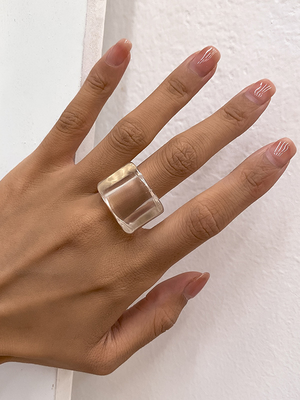 Stylish Resin 8 Colors Geometric Ring
