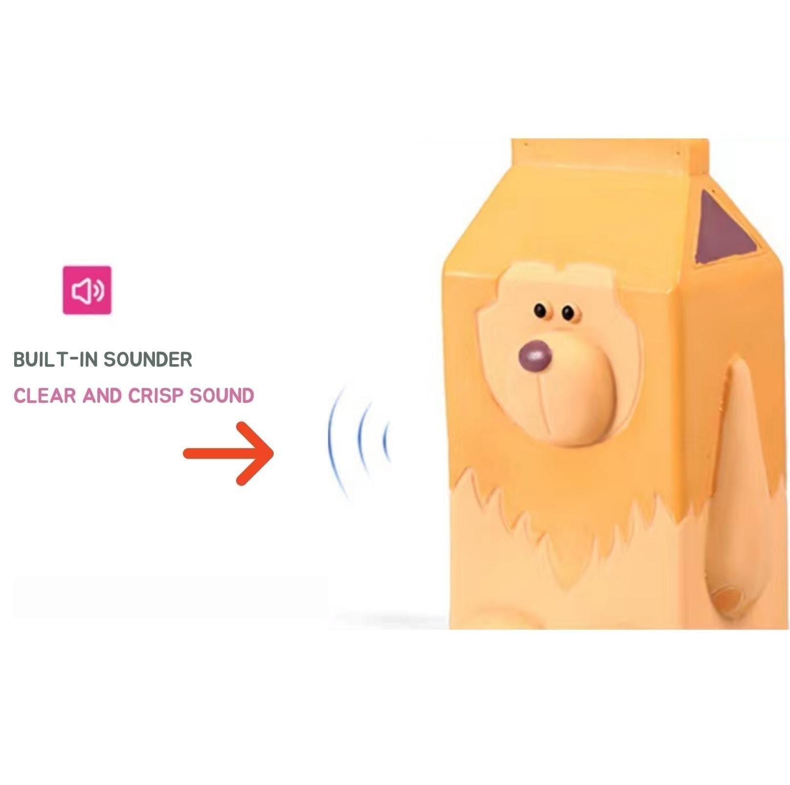 Q-Monster Latex Dog Toy Chewing and Sounding - Box Friend Boredom Buster