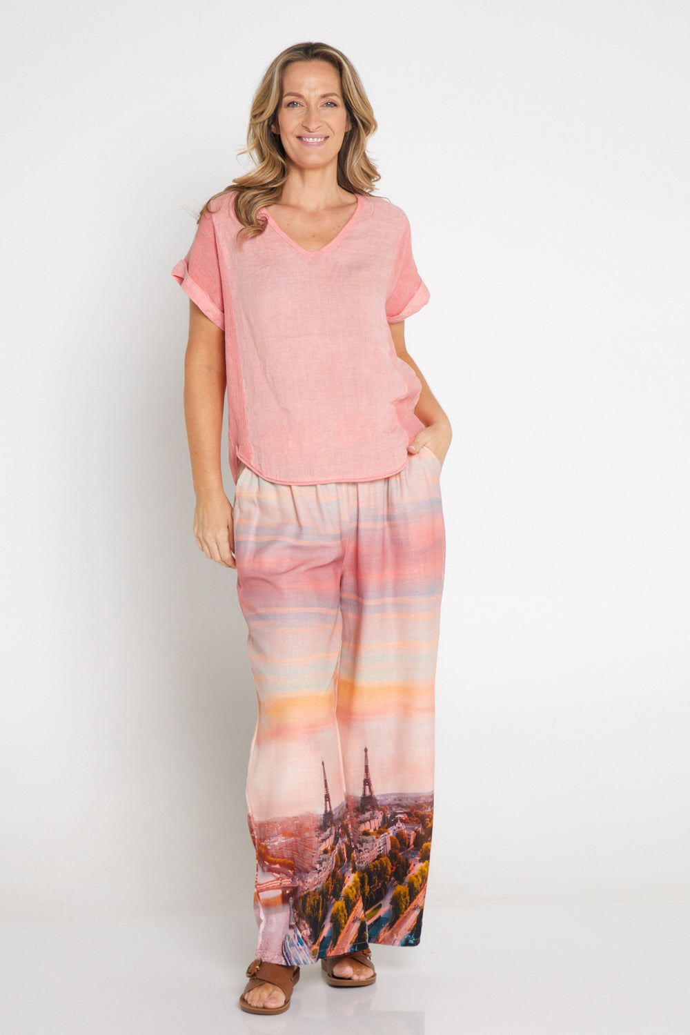 Vespera Linen Pants - La Vie en Rose