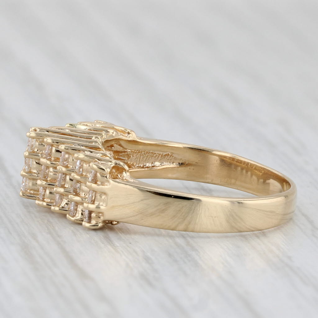 0.80ctw Tiered Diamond Ring 18k Yellow Gold Size 6.75 Stackable