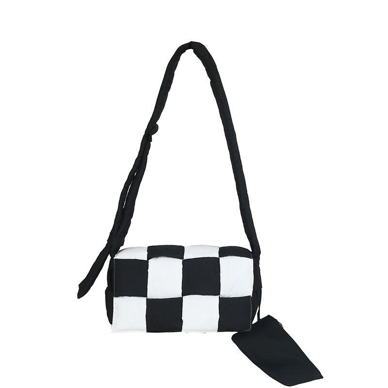 Women's Medium Oxford Cloth Solid Color Fashion Square Magnetic Buckle Crossbody Bag