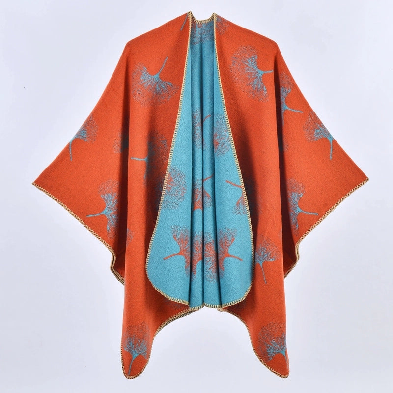 Women's Retro Graffiti Polyester Acrylic Oil Painting Shawl